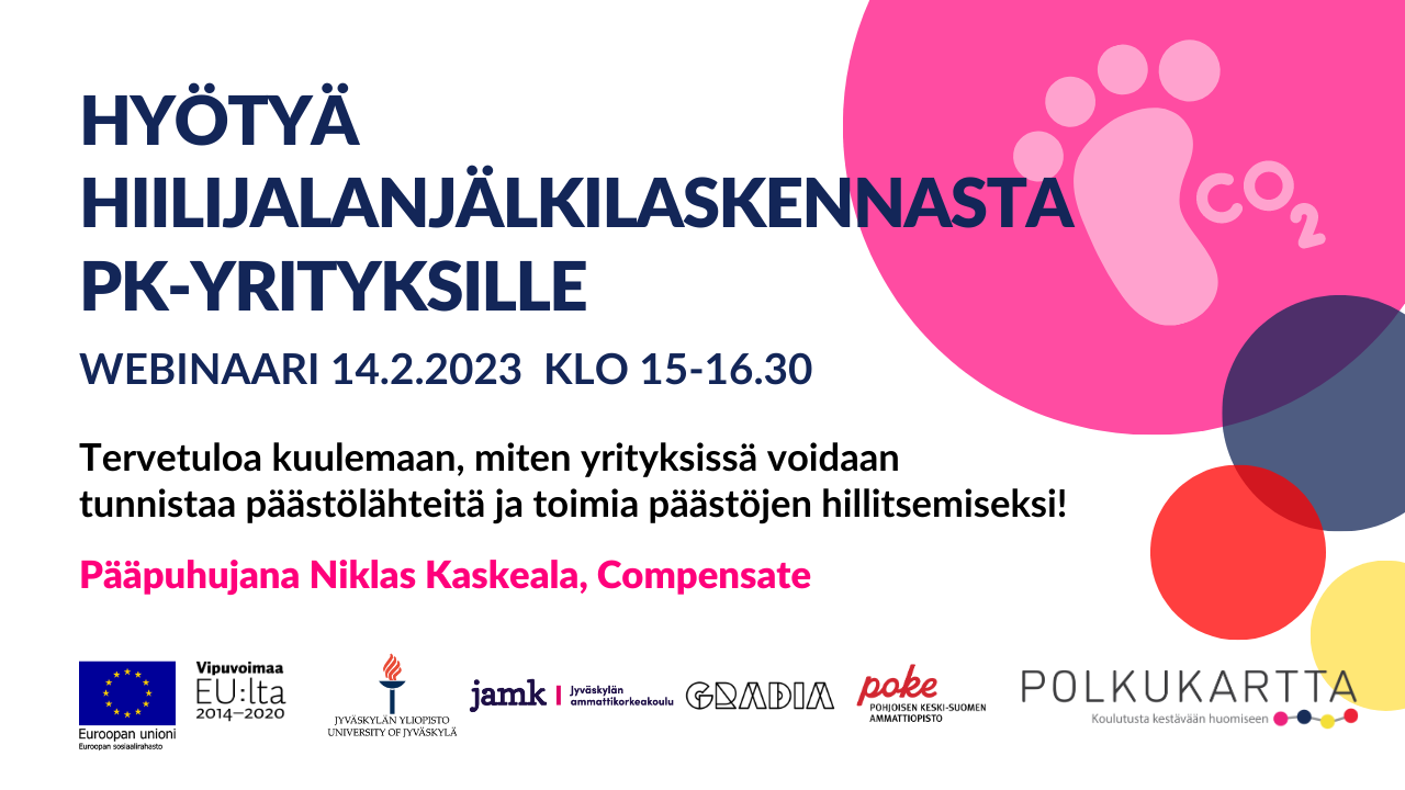 Hiilijalanjälki-webinaari " "