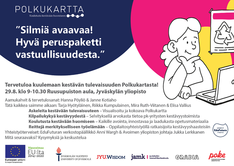 Polkukartan lanseeraustilaisuuden kutsu Polkukartan lanseeraustilaisuuden kutsu