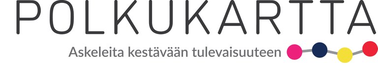 Polkukartta - askeleita kestävään tulevaisuuteen Polkukartta-tunnus ja slogan: Askeleita kestävään tulevaisuuteen